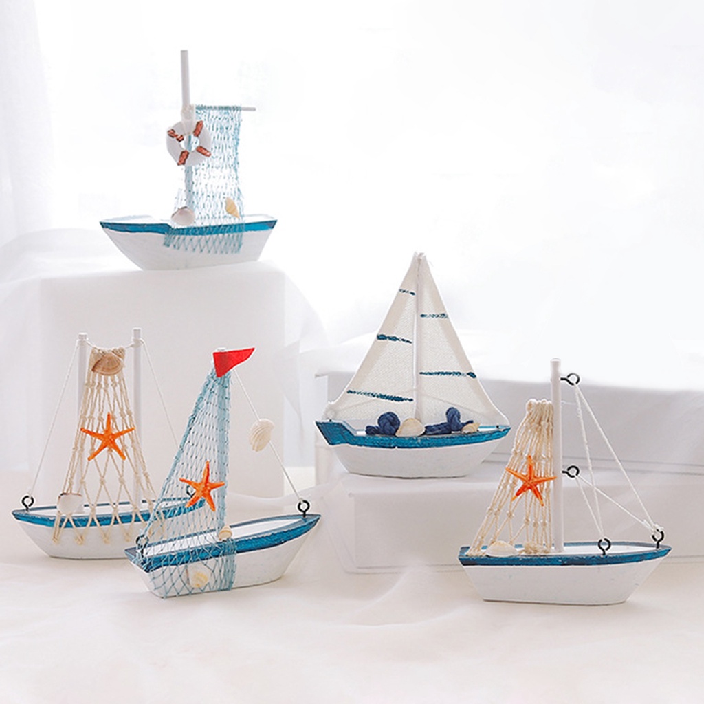 Thuyền buồm bằng gỗ dành cho trang trí phòng khách
