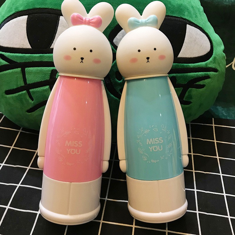 HCM - Bình nước Couple Thỏ Miss U ngọt ngào 300ml