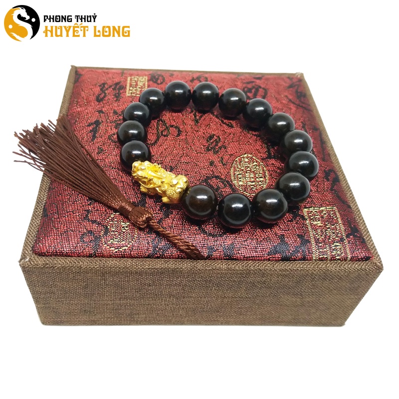 Vòng Tay Gỗ Mun Sừng Mix Tỳ Hưu, Vòng Tay Phong Thủy Nam Nữ