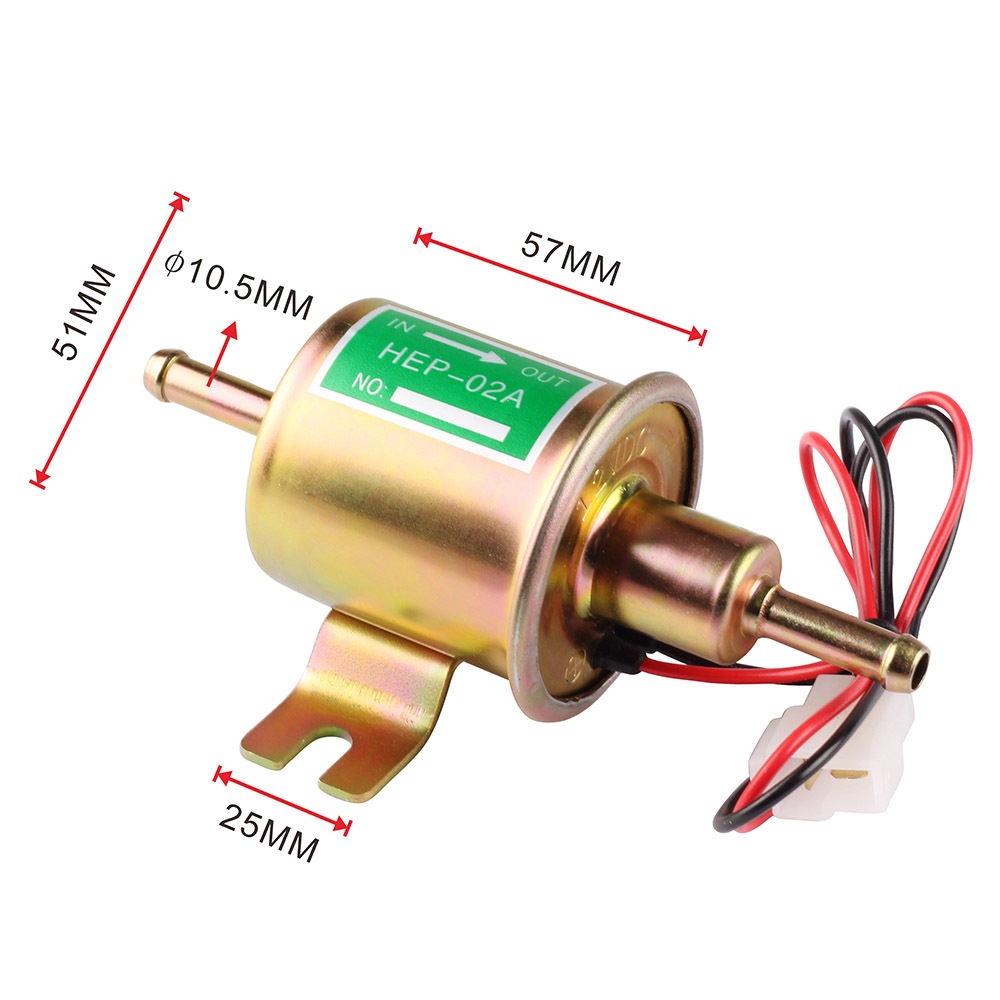 Bơm dầu diesel 12v máy bơm nhiên liệu áp suất thấp 12v bơm tự mồi-lưu lượng 100 lít một giờ HEP-02A