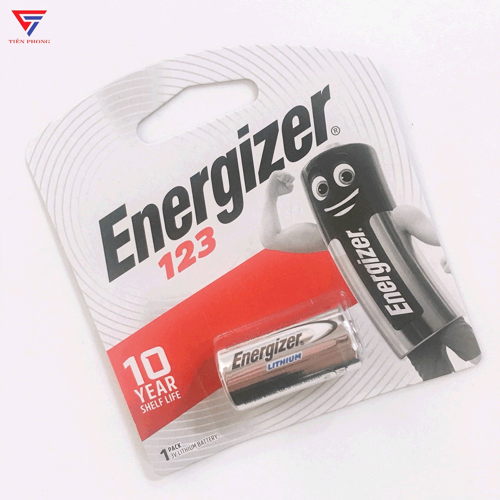 Pin CR123, CR123A Energizer 3V Lithium chính hãng - Vỉ 1 viên pin cho máy ảnh