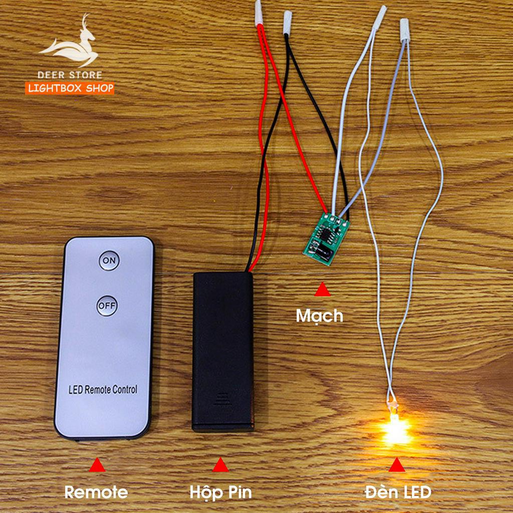 REMOTE Điều khiển đèn Led On/Off từ xa cho Mô hình nhà gỗ DIY. Có VIDEO HƯỚNG DẪN LẮP ĐẶT