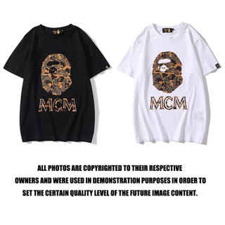 Áo Thun Ngắn Tay Chất Liệu Cotton In Chữ Bape Thời Trang