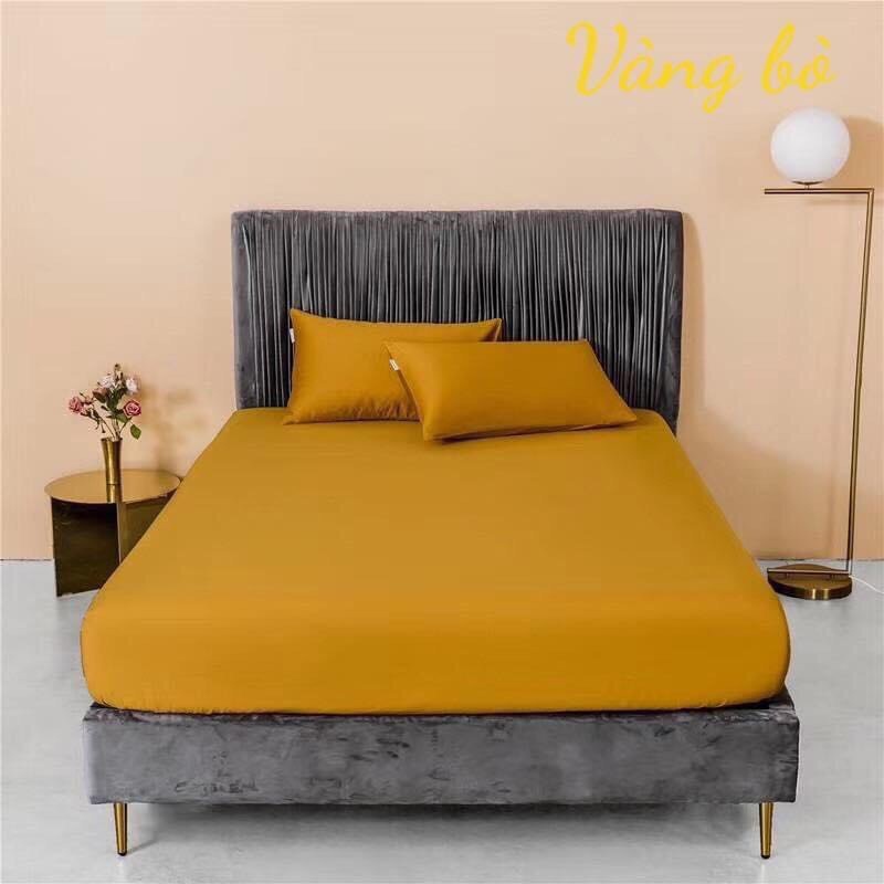 Bộ ga trải giường vỏ gối cotton lụa tencel 60S VIE Home - Bedding cao cấp họa tiết, mềm mát, nhiều kích thước M4,M6,M8