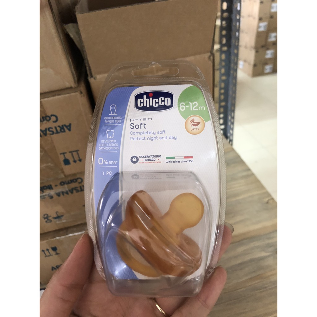 Ty ngậm Silicon Physio Soft Xanh ngọc Chicco