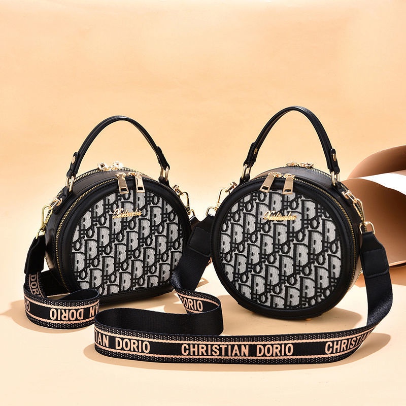 Túi Đeo Chéo Dáng Tròn Nhỏ Thời Trang 2022 Phong Cách Nước Ngoài Cho Nữ