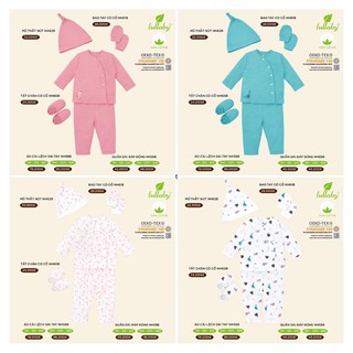 [LULLABY] Bộ quần áo cài lệch dài tay bé trai bé gái
