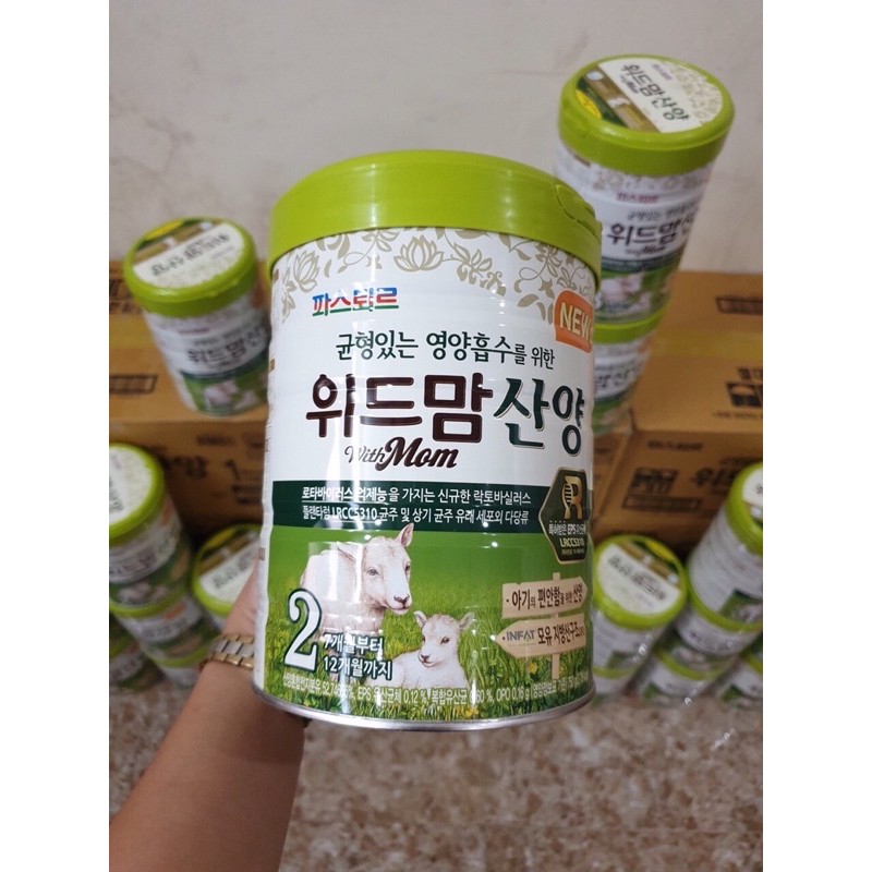 Sữa Withmom dê nội địa Hàn Quốc 750gram số 2 (date 2023)