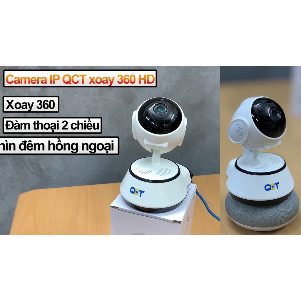 Camera giám sát ip QCT xoay 360 độ HD Basic Quốc Tế | BigBuy360 - bigbuy360.vn