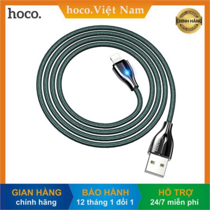 Cáp chính hãng HOCO U88  đèn báo chuyển 7 màu, cáp sạc hoặc truyền dữ liệu