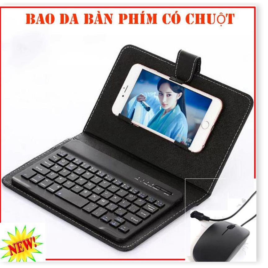 ✔️ Bao Da Bàn Phím Kèm Chuột Có Dây Sử Dụng Cho Cho Điện Thoại - Kết Nối OTG [Bảo Hành 1 Đổi 1]