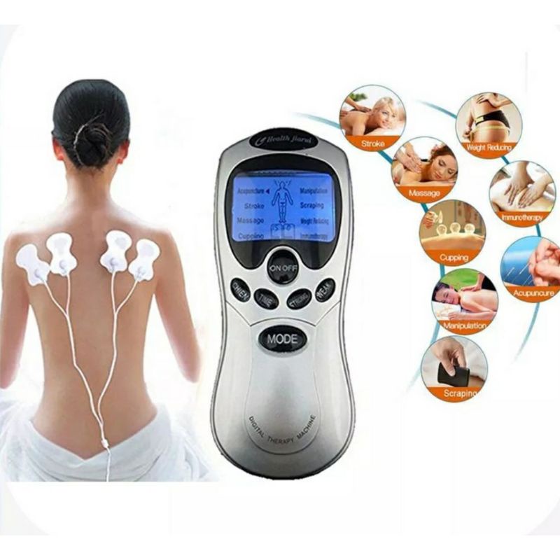 Máy Massage Bấm Huyệt Xung Điện 4 Miếng Dán Trị Liệu Giúp Giải Tỏa Căng Thẳng Mệt Mỏi.