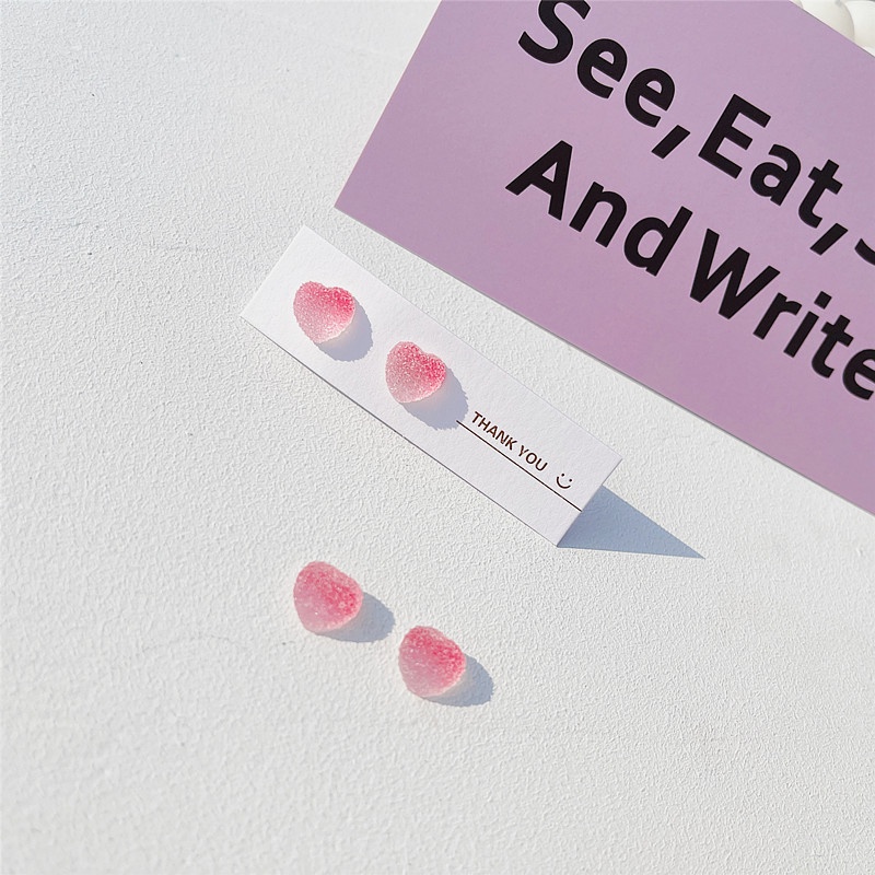 Bông tai trái tim kẹo dẻo đường ngọt ngào đáng yêu