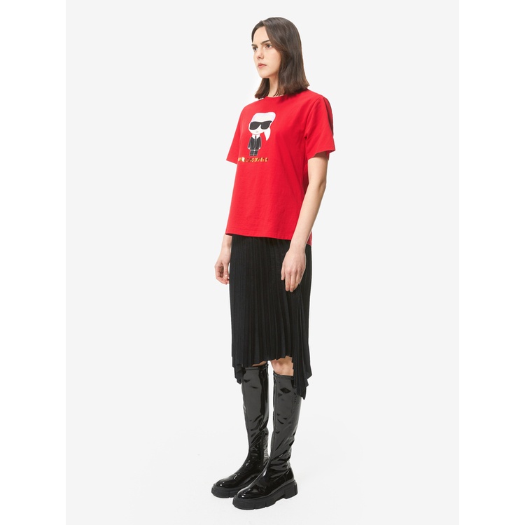 Áo Thun Tay Ngắn In logo Karl Lagerfeld Thời Trang Cho Cặp Đôi
