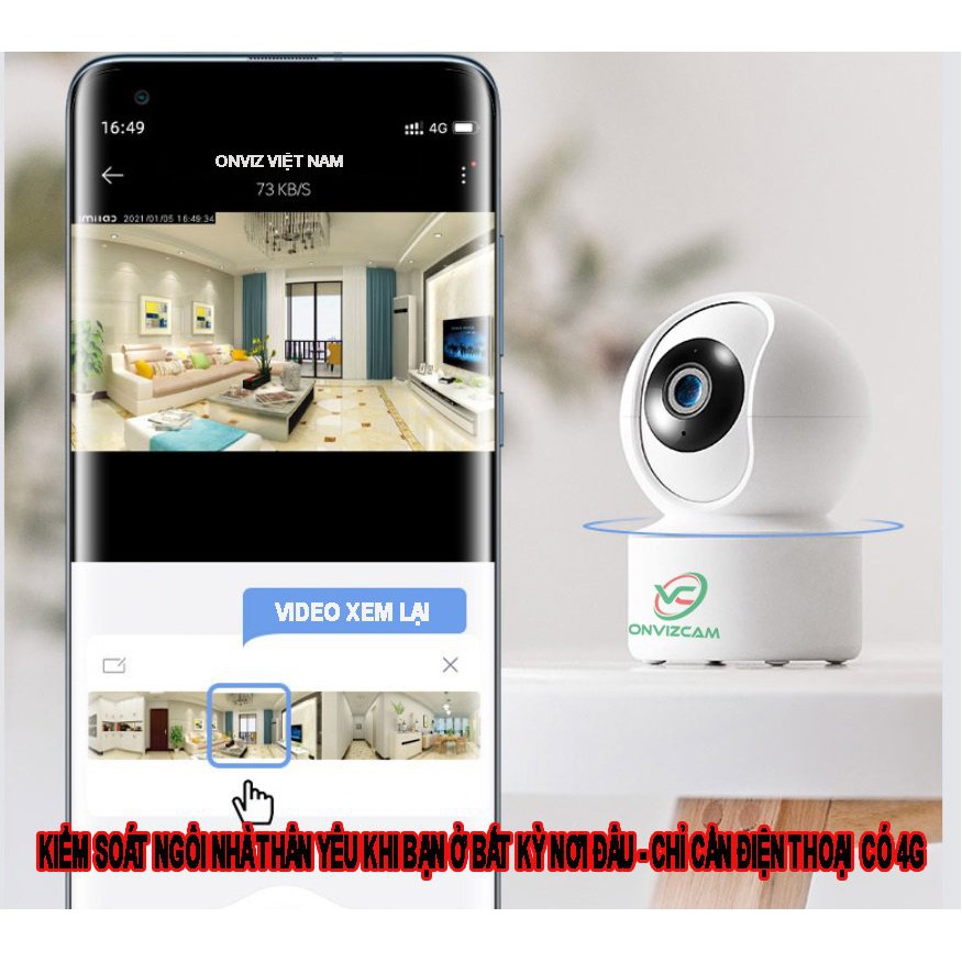 Camera Giám sát không dây / Full HD 1080P - 2MPX Dùng Phần Mềm CareCam  - HÀNG CHÍNH HÃNG BẢO HÀNH 12 THÁNG