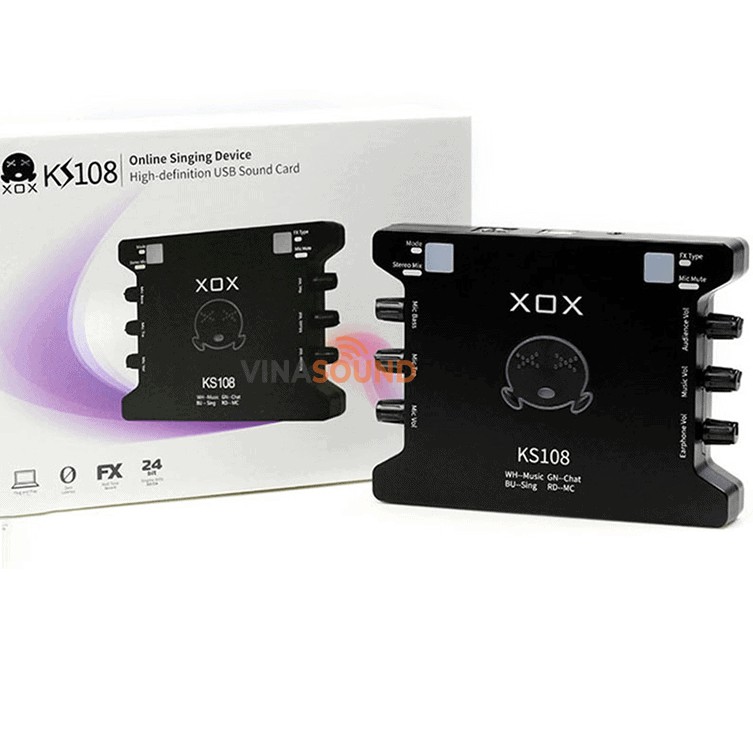 Bộ sound card XOX K10 KS108 chính hãng BH 12 tháng [Cực rẻ]