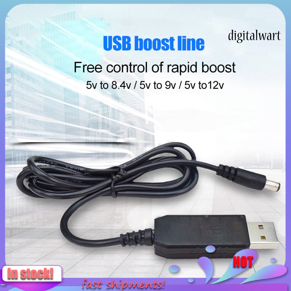 Dây cáp tăng áp nguồn USB DC 5V sang 8.4V/9V/12V 5.5x2.1mm