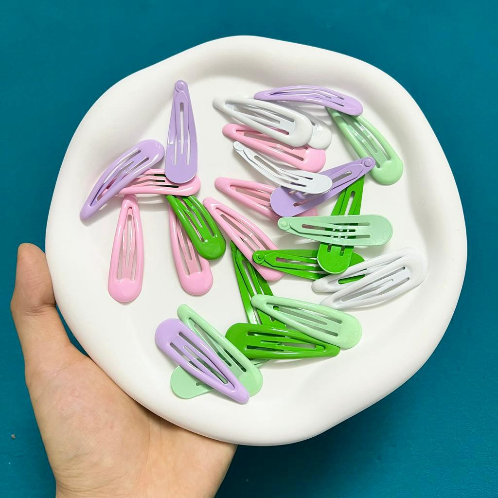 Set 10 Kẹp Tóc/ Cặp Tóc Phủ Màu Nhám Lì Dễ Thương