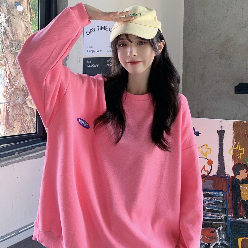 SUXI Áo Sweater Tay Dài Cổ Tròn Thời Trang Mùa Thu Hàn Quốc Cho Nữ