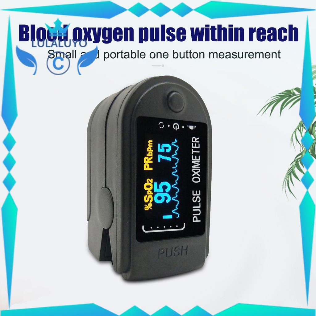 [Giá thấp] Finger Pulse Oximeter Finger Clip Heartbeat Pulse Oximeter Portable Heart Rate .lu