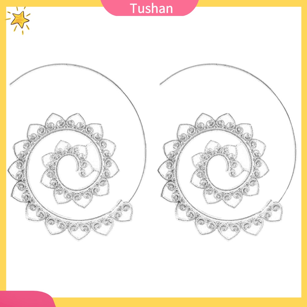 Khuyên Tai Nữ Hình Tròn Xoắn Ốc Thời Trang