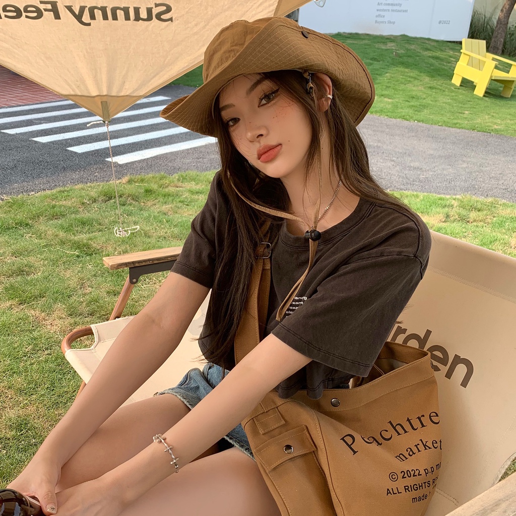 Nón Tai Bèo Vải Mỏng Thoáng Khí Phong Cách Cao Bồi Phương Tây Thời Trang Mùa Hè Cho Nữ
