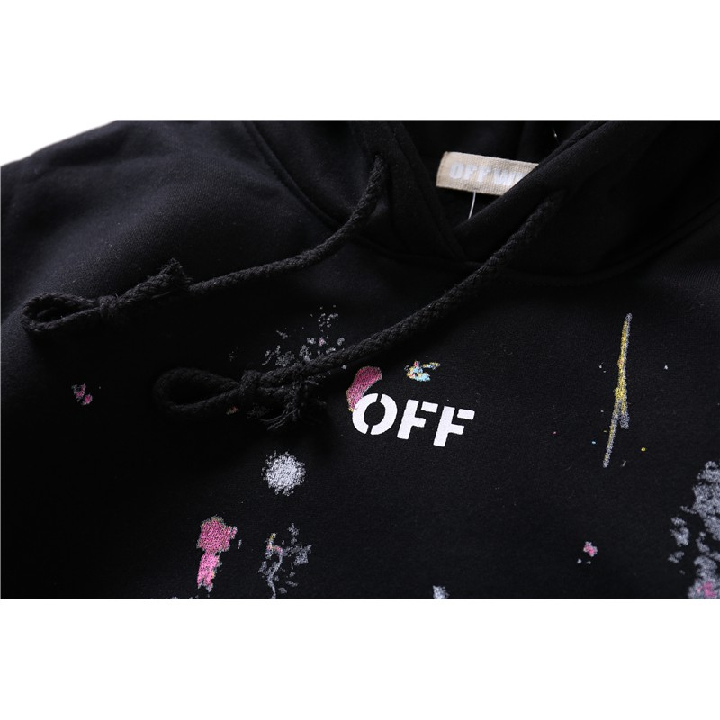 OFF WHITE Áo Hoodies Có Nón Dài Tay Thời Trang