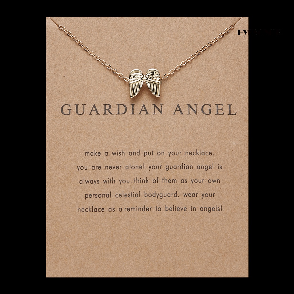 Dây Chuyền Hợp Kim Mặt Thẻ Hình Đôi Cánh Sáng Tạo Cho Nữ