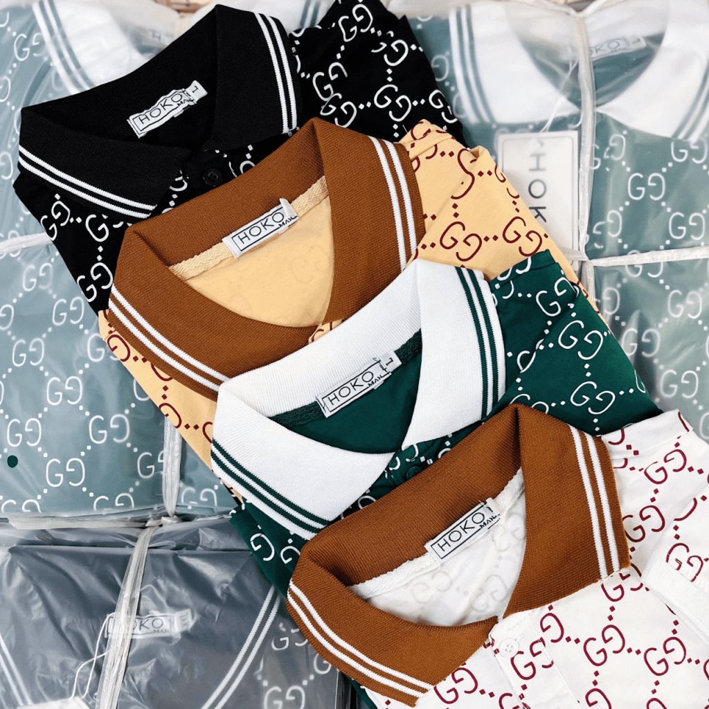 Áo Thun Nam Kiểu Cổ Bẻ Vải Cotton Cao Cấp Phối Họa Tiết Sang Trọng Phong Cách Ulzzang  Hot Trend [NEW UNISEX]