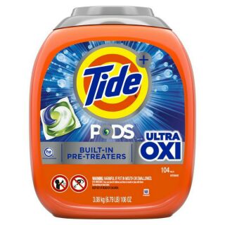 VIÊN GIẶT XẢ TIDE PODS ULTRA OXI - THÙNG 104 VIÊN