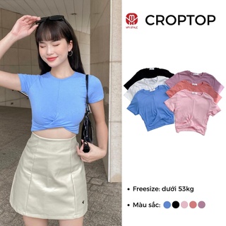 Áo thun tay ngắn VM Shop xoắn eo ulzzang thời trang nữ mùa hè 22ATU05T372102 ATU00245