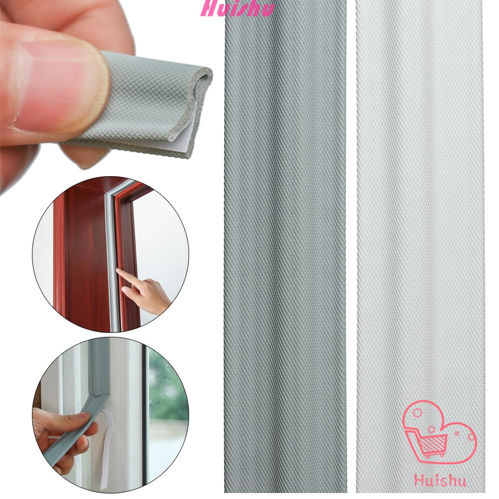 HS Home Door Window Soundproof Weather Stripping Sealing Strip Windproof Self-adhesive Anti Collision Pu Foam Draught Excluder/Multicolor