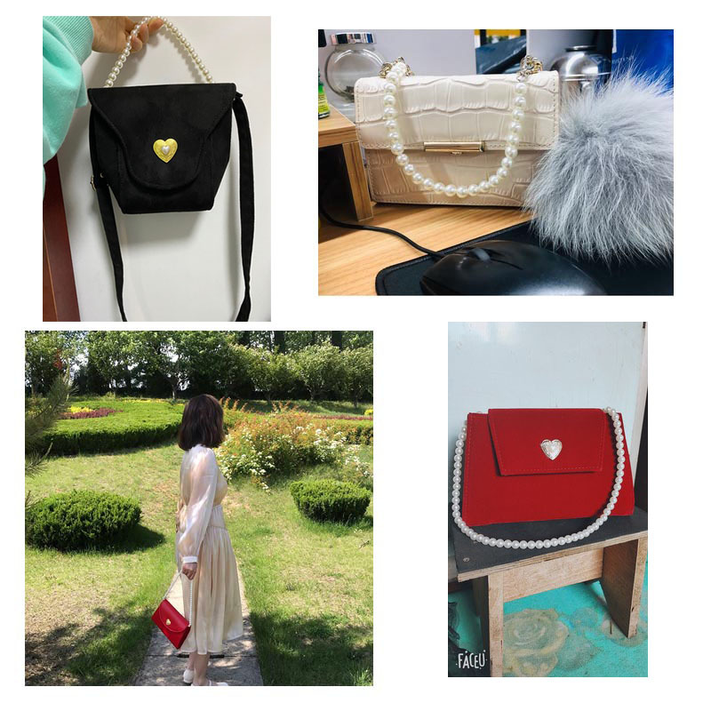 Dây đeo túi xách IELGY phối chuỗi hạt ngọc trai 10mm DIY