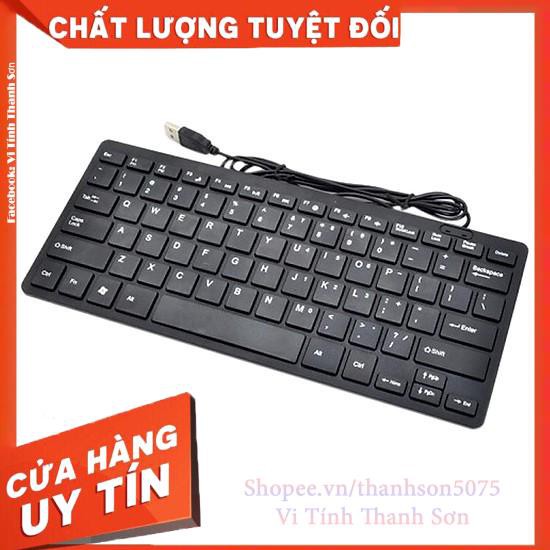 Bàn phím máy tính mini K1000 có dây (đen) - Vi Tính Thanh Sơn