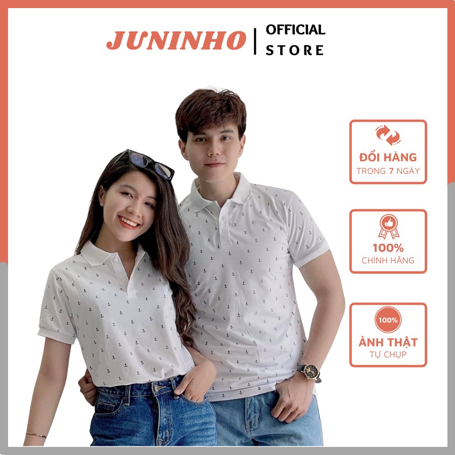 Áo Thun Nam Tay Ngắn Cổ Trụ In Hình Mỏ Neo JUNINHO FASHION Tạo Nên Vẻ Đẹp Mạnh Mẽ Định Hình Phong Cách Mới Lạ TT09