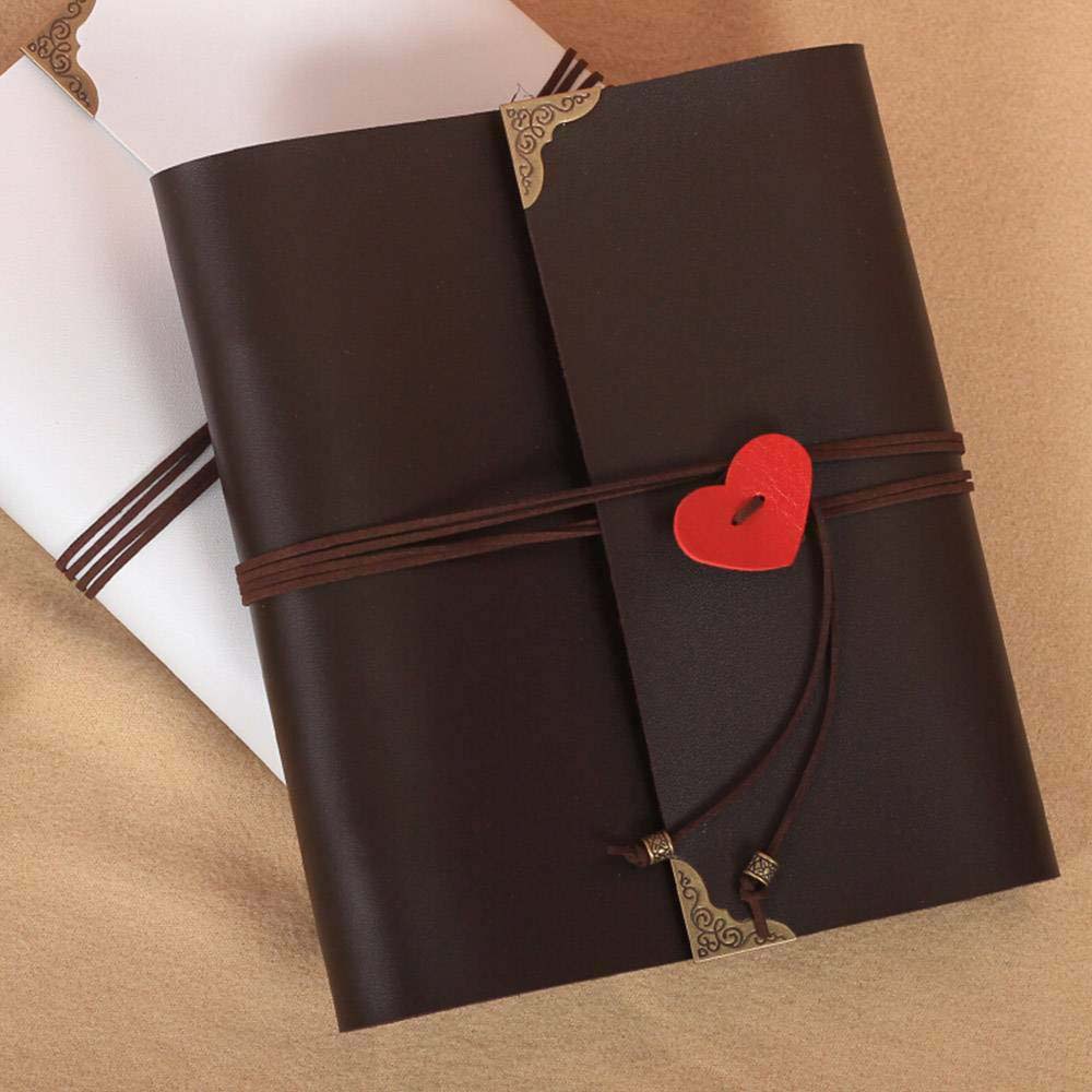 30 page Photo Album Leather Scrapbook Gifts Vintage Albums Travel Holiday DIY