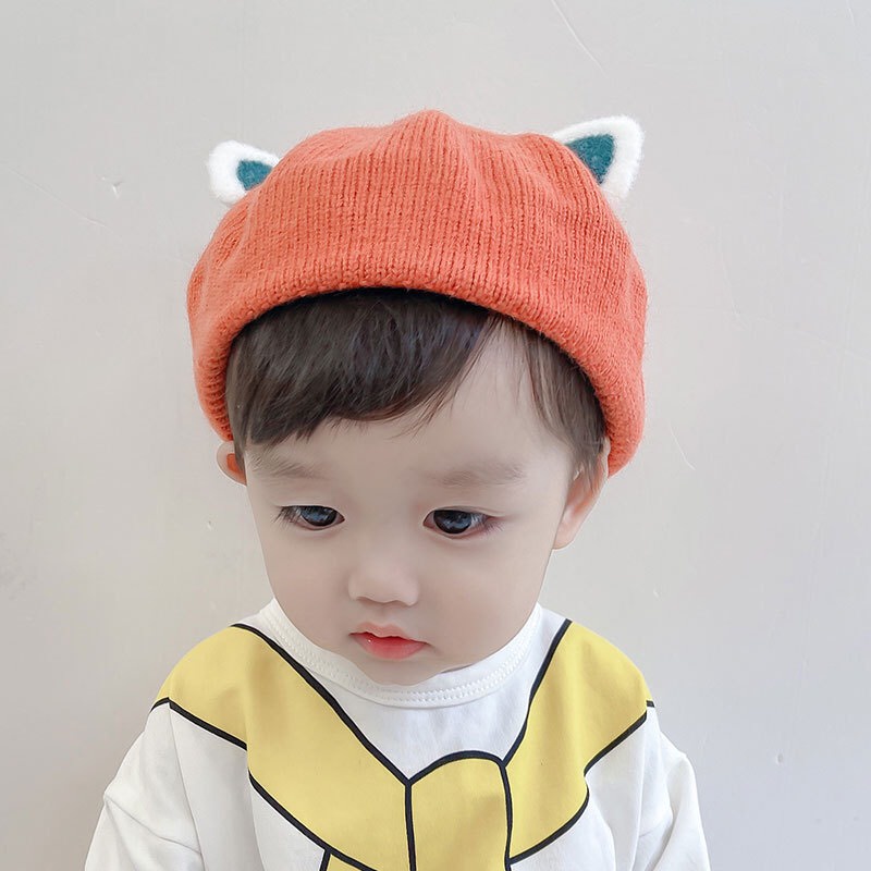 Mũ Nồi Len Tai Mèo Phong Cách Hàn Quốc Cực Xinh Cho Bé - SABOMART