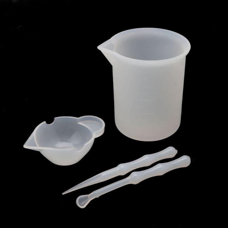 Bộ 4 Muỗng Đo Lường Bằng Silicone Có Thể Tái Sử Dụng Tiện Lợi