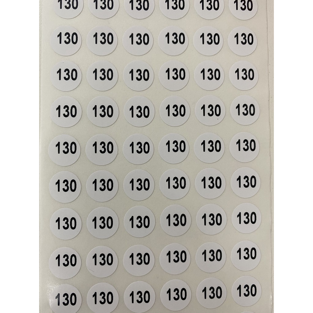 Tem size - Decal Size số dán quần áo 80, 90,100,110,120,130,140.