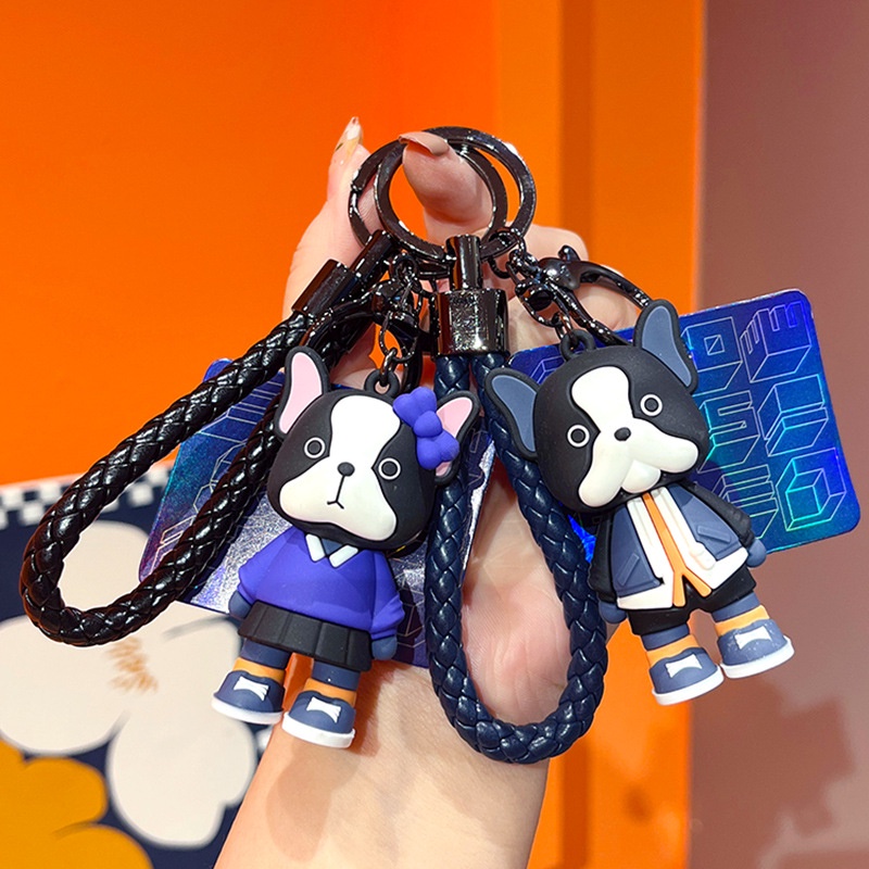 Móc Khóa Hình Chó Bull Hoạt Hình Dễ Thương Cho Cặp Đôi