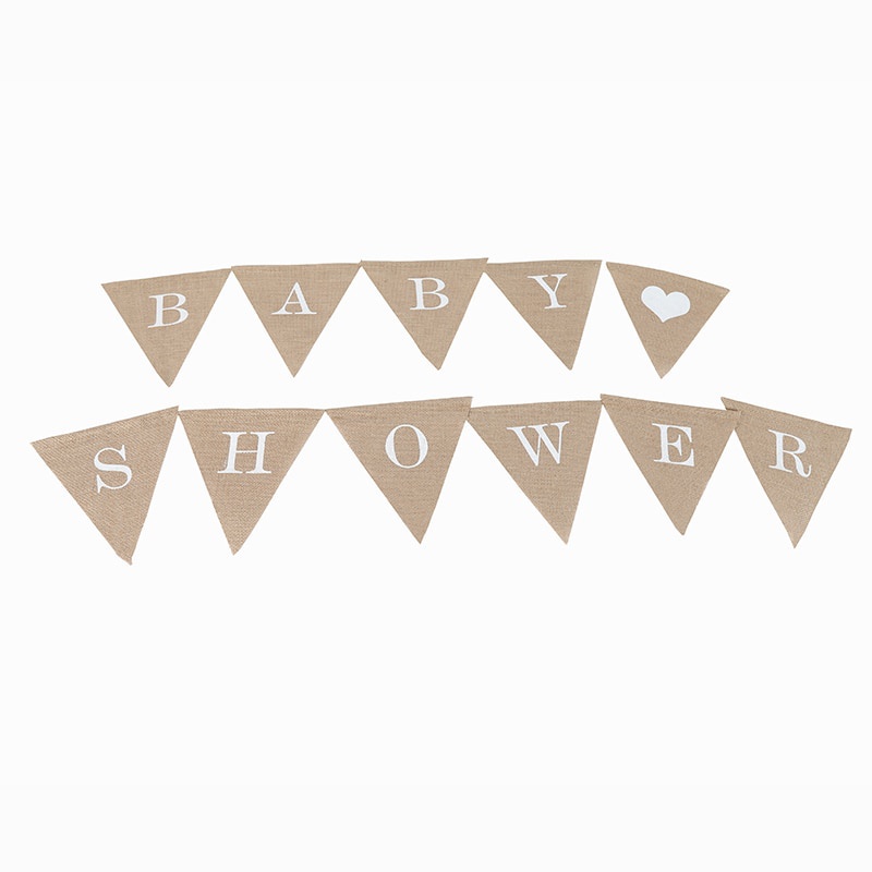 Dây cờ vải bố in chữ A-Z trang trí tiệc cưới đẹp mắt