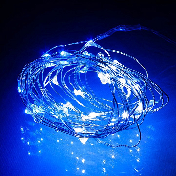 Dây đồng mạ bạc 5M 50LED chiếu sáng trang trí tiệc