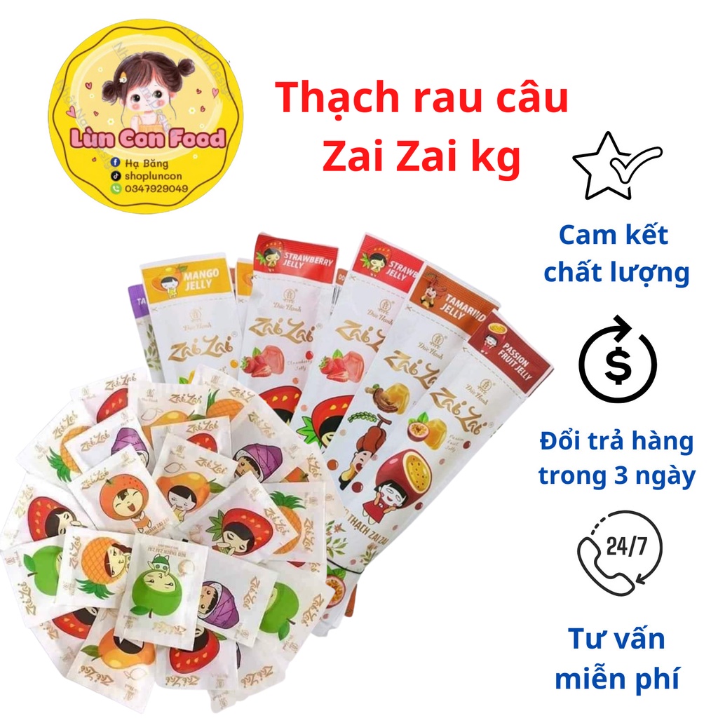 THẠCH ZÒN DAI THANH DÀI ❤FREESHIP❤ THẠCH RAU CÂU ZAI ZAI ĐỨC HẠNH - Lùn Con Food