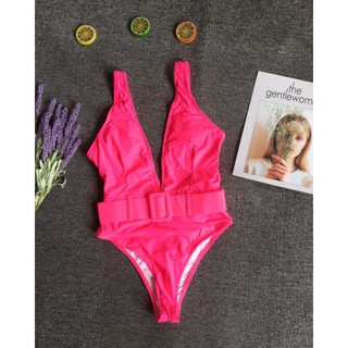 bikini xẻ ngực phối belt dạ quang