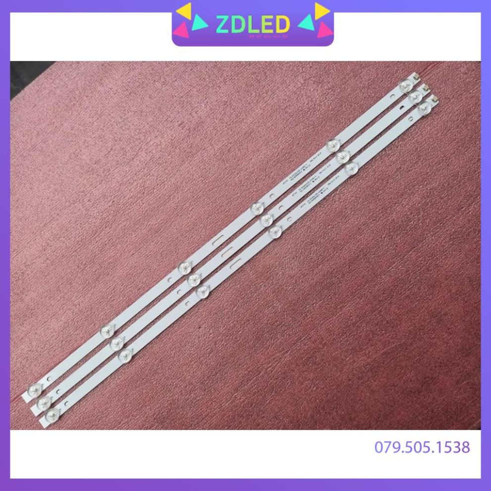 THANH LED TIVI  ASANZO 32S500 32T500 MX315D06-ZC21FG-02. HÀNG MỚI 100%, THANH 3 THANH, MỖI THANH 6 BÓNG 3V, DÀI 59,2cm