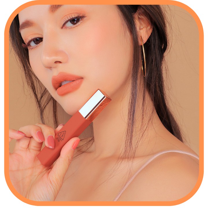 Son 3CE CLOUD LIP TINT BEIGE AVENUE màu cam đất