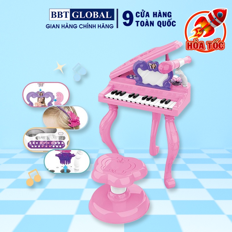 Đồ chơi đàn Piano kèm set trang điểm có ghế ngồi cho bé J93-01 BBT Global