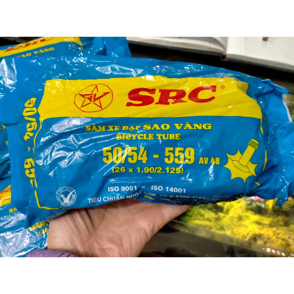 SĂM, RUỘT XE ĐẠP ĐỊA HÌNH 26x1.90/2.125 VAN DÀI SAO VÀNG