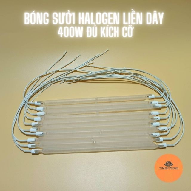 Bóng Quạt Sưởi Halogen Liền Dây 20cm 24cm 25cm 26cm 400W 220V