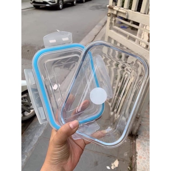 Thố thuỷ tinh 640ml nắp trong,hộp thủy tinh đựng thực phẩm